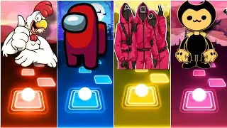 Chicken Vs Among Us VS Squid game Vs Beendy land!!!Tiles hop EDM RUSH