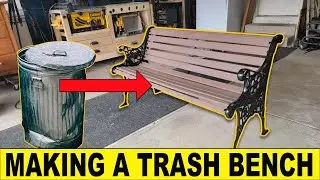 Rebuilding a garden bench that was left out for the trash