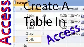 How To Create a New Table in Microsoft Access Design & Datasheet View by Kshedang [Nepali]
