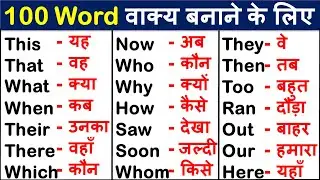 Most Common English Words with Hindi Meaning | Word Meaning | English Speaking Practice