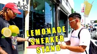 WE BUILT A LEMONADE SNEAKER STAND!!!