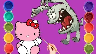 bolalar uchun salom mushuk chizish | drawing hello kitty for children | рисуем хелло китти детям