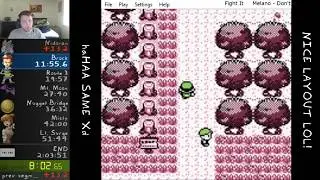Pokemon Red 1:59:15 Any% Glitchless (PB)