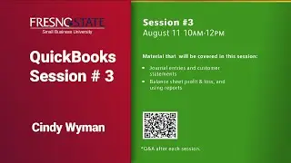 QuickBooks Session #3 - How to create journal entries, customer statements, balance sheets & more!