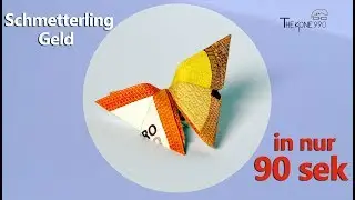 Geld Falten war noch nie so einfach - Schmetterling falten in nur 90sek.!!!