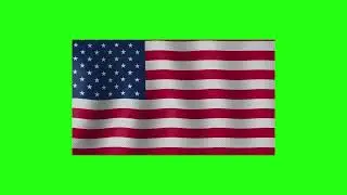 🇺🇸 USA Flag Animation | Green Screen | No Copyright 🎬