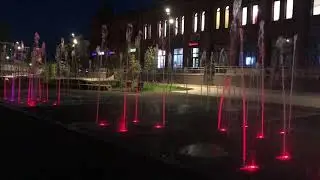 Ночь. Кинешма. Сквер Молодёжный. Сухой фонтан