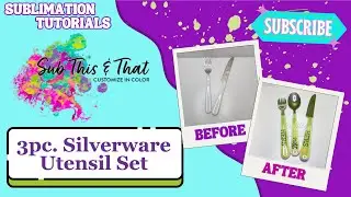 3pc. Sublimation Silverware Utensil Set