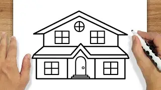 COMO DESENHAR UMA CASA FÁCIL