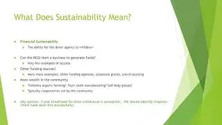 Sustainability in Project: Financially and Beyond