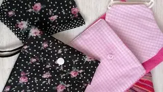 Cómo hacer una funda para la mascarilla muy fácil, cierre de snap