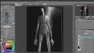 Slenderman in a dress -- Speedpaint