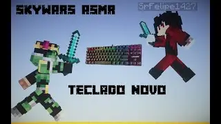 Jogando com meu novo teclado mecanico - Skywars asmr