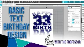Basic Text Birthday T Shirt Design in Silhouette Studio
