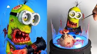How to Make Zombie Minion | LED | Polymer Clay | Minions: The Rise of Gru