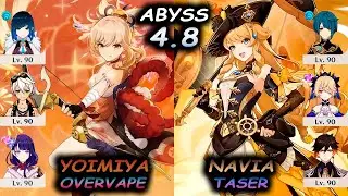 C0 Yoimiya Overvape & C0 Navia Taser | Spiral Abyss 4.8 | Genshin Impact | 4K