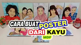 Cara Membuat Poster Kayu Vintage frameless Tanpa kaca menggunakan kayu mdf