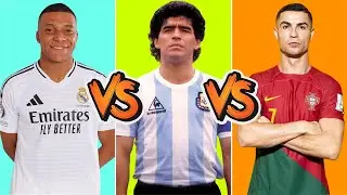 Comparison Mbappe vs Maradona vs Ronaldo