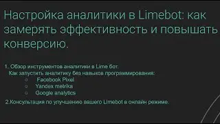 Вебинар по настройке аналитики в чат-боте Letlime