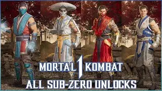 Mortal Kombat 1 - All Sub-Zero Skins and Mastery Rewards Unlocked