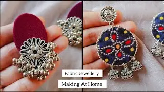 Easy Fabric Jewellery Making At Home In Just  10 Minute 😍 #fabricjewellery #youtube