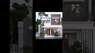 New modern double story house design #shots #music #song #cover#love#villagehouse#ideas #interior