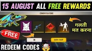FREE FIRE NEW CODE | FRRE EVO DRACO AK REDEEM CODE | 15 AUGUST ALL FREE REWARD | NEW REDEEM CODE