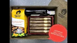 Подарочный набор Gorilla's coffee с набором сигар и виски/ромом