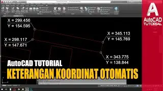 AutoCAD Tutorial - Cara Membuat Keterangan Koordinat Otomatis