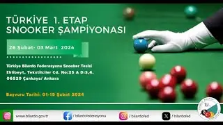 2024 Türkiye Snooker Şampiyonası - 1.Etap / MASA-2 - 02.03.2024