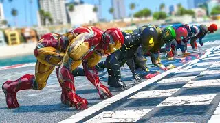 TEAM IRONMAN VS TEAM SPIDER-MAN | Running Challenge 