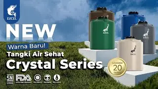 Warna terbaru dan ukuran tangki air EXCEL crystal series