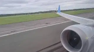 Boeing 737-8 MAX landing at Manchester Airport