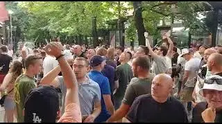 Dutch Fans Singing in Tirana Streets
