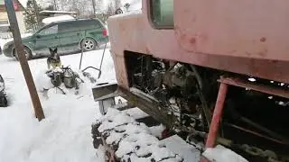 Ктз Т-70с Первое движение после замены Фракцыона в бортовой 😁