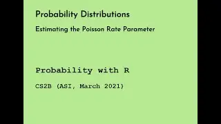 Estimating the Poisson Rate Parameter (R for Actuarial Students)