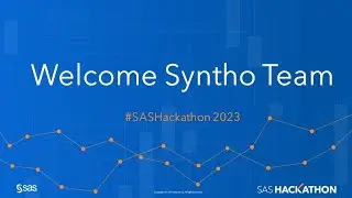 Syntho Team is participating in SAS Hackathon!