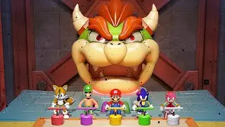 Mario Party Superstars Minigames - Mario Vs. Sonic Vs. Amy Vs. Tails (Hardest Difficulty)