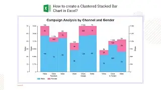How to create a Clustered Stacked Bar Chart in Excel? | Detailed Comparison | Space Efficiency