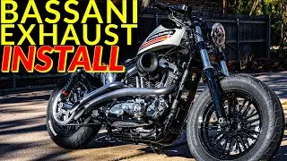 Harley Davidson Sportster Bassani Exhaust Install - Bobber Sportster with Mod list