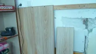 Отделка ламинатом стен в школьном классе. Часть 1