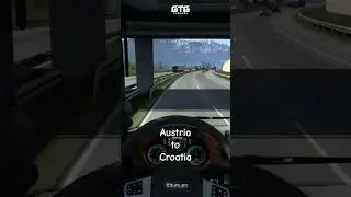 DAF XF Trip from Austria to Croatia - Euro Truck Simulator 2 #eurotrucksimulator2 #ets2 #shorts