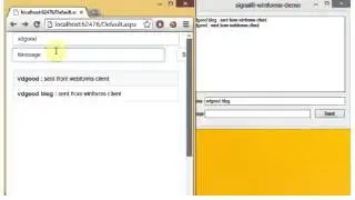 signalR webforms and winforms chat client