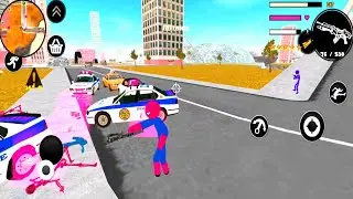 Spider Stickman Rope Hero #2 Casino Crime Simulator - Android Gameplay