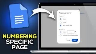 How To Start Page Numbering From Specific Page In Google Docs