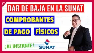 DAR DE BAJA LOS COMPROBANTES DE PAGOS FISICO DESDE SUNAT - bien explicado