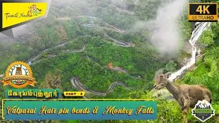 Valparai Drone shots | வால்பாறை - கவியருவியாக மாறிய குரங்கு அருவி!