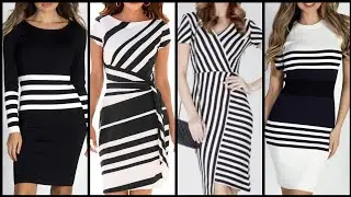 Black and white midi dresses collection for college and office girls and women
