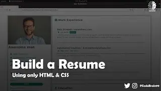 Building a resume using only HTML & CSS