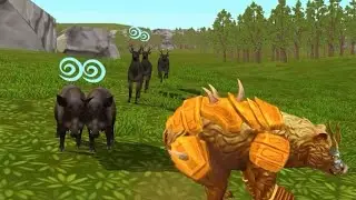 Bear with five different animals merge boar and who ? #wildcraft #wildcraftgameplay